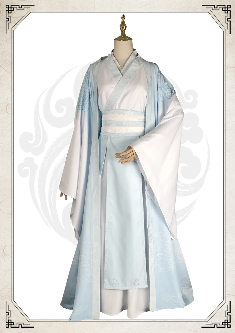 Костюм для косплея Lan Wangji Mo Dao Zu Shi оригинальный парик древнего костюма Zhan костюм
