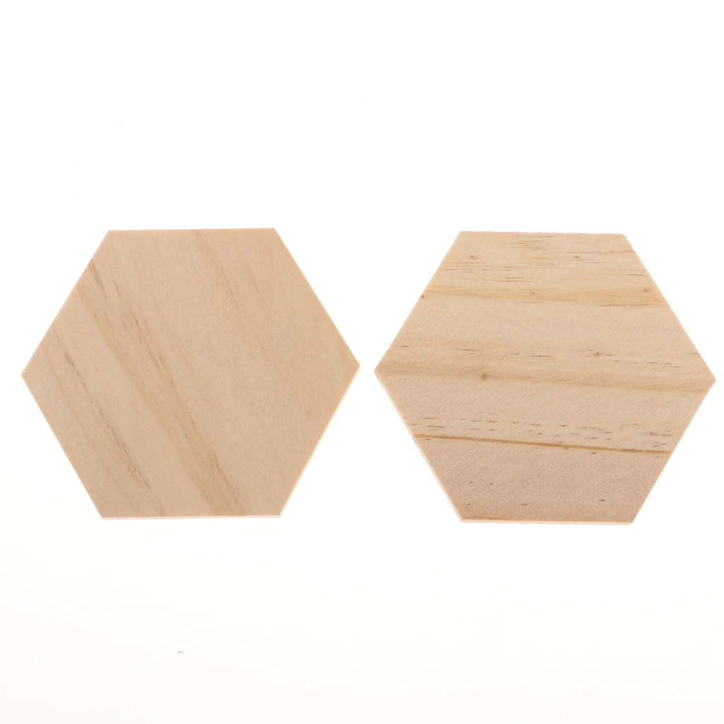 25 9x7.8cm Unfinished Hexagon Wood Pieces for DIY Engraving Carving Crafting Square Plaques Sheets Rustic Decorations | Дом и сад