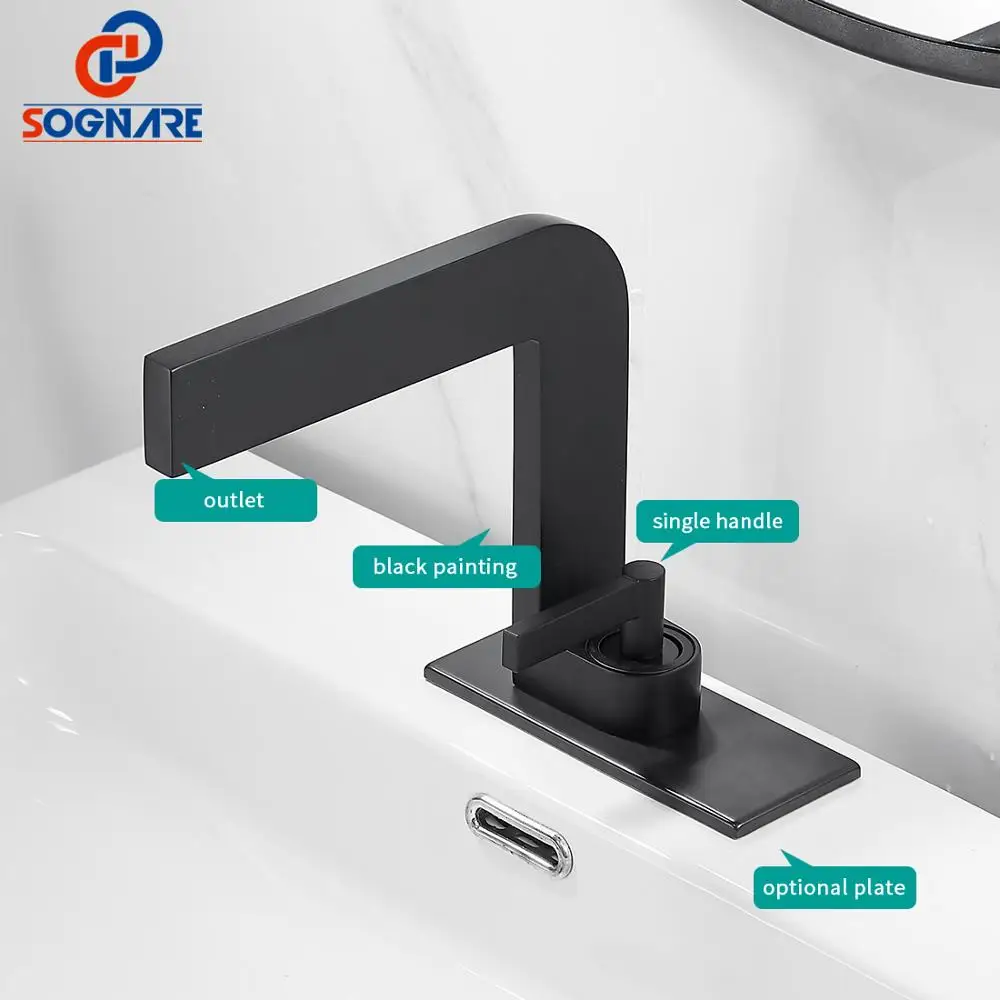 SOGANRE Basin Faucets Retro Industrial Style Matte Black Brass Crane Bathroom Faucet Hot and Cold Water Mixer Tap torneira | Обустройство