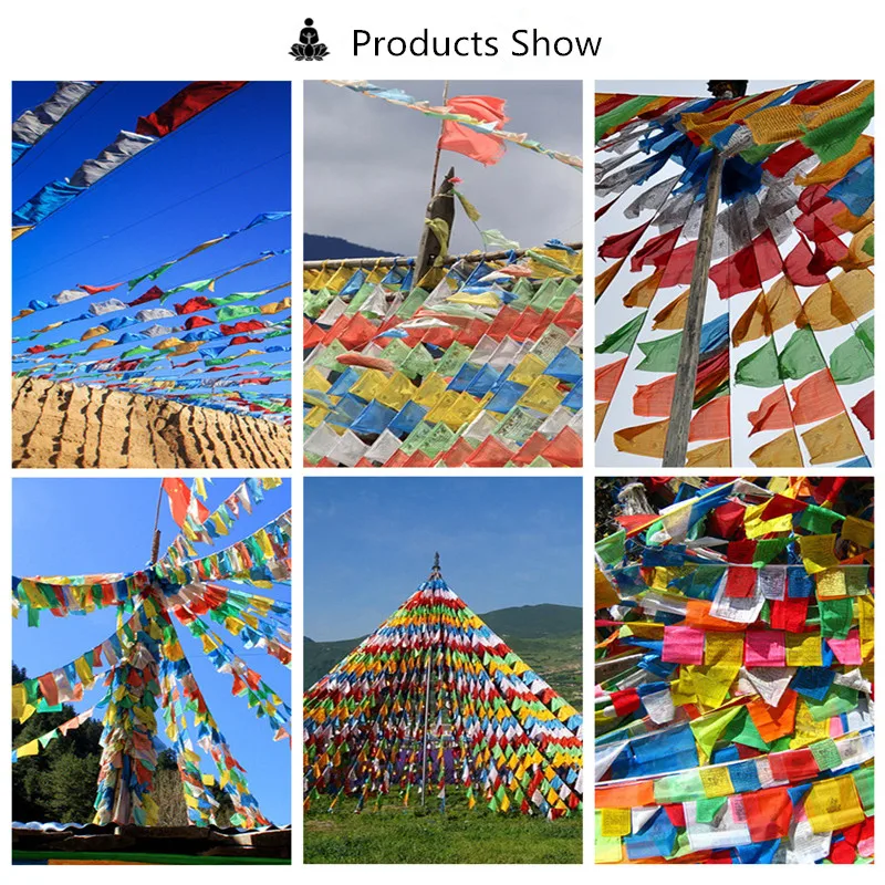 Религиозные флаги Тибетские буддийские товары цветной принт молитвенный флаг