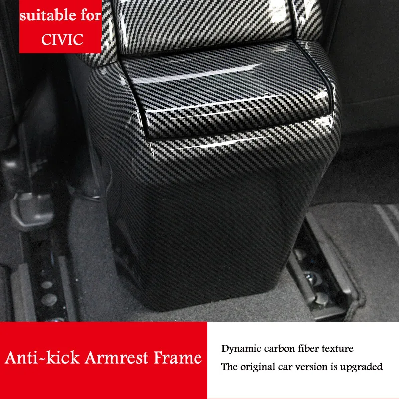 ABS карбоновая рамка подлокотник антиударный декор наклейки для Honda Civic 10 2016 2017 2018