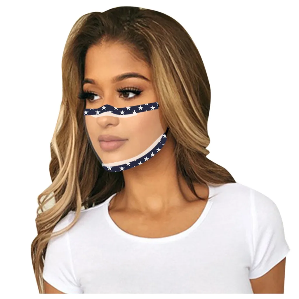 Visible Mouth Cover Face Mask With Clear Window Expression For Deaf People Outdoor cosply Mascara | Тематическая одежда и