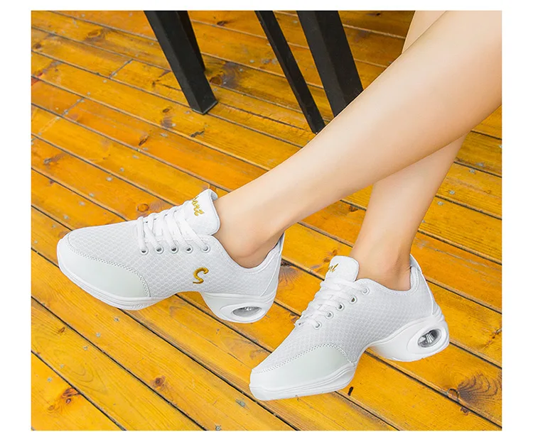 Zapatos De Baile латино Mujer Сальса Танцевальная обувь Лидер продаж новейшая современная женская танцевальная обувь джаз дышащие спортивные сетчатые кроссовки