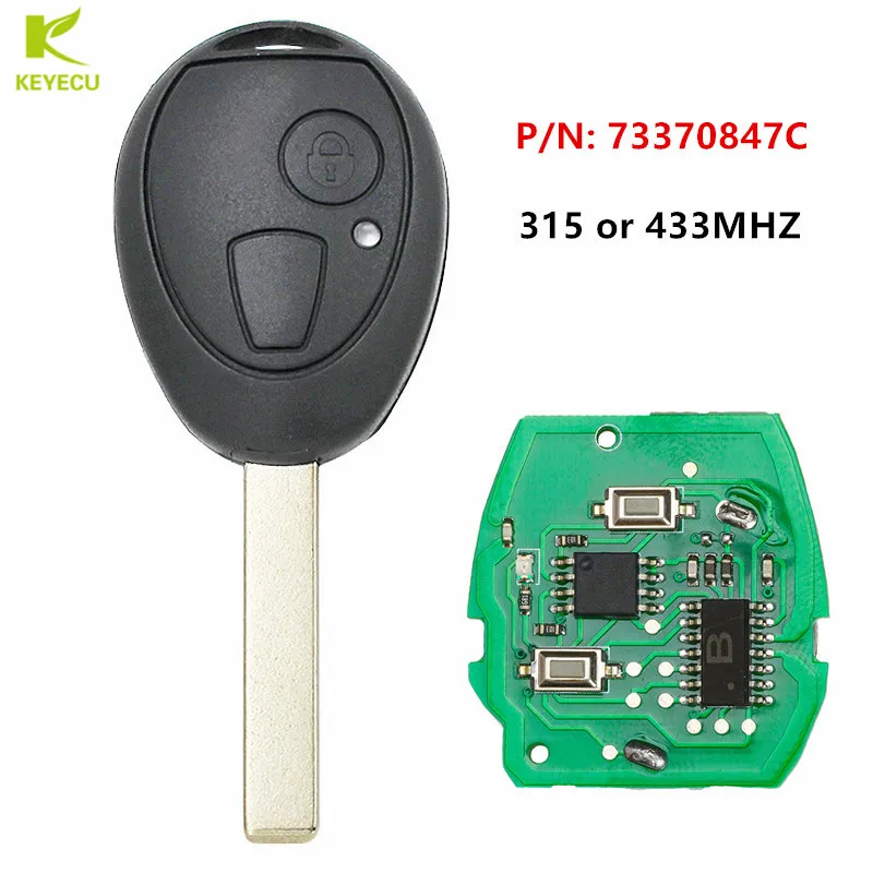 Брелок для дистанционного ключа с 2 кнопками 315/433 МГц PCF7931 Rover 75 Mini Copper 2002 2003 2004 2005