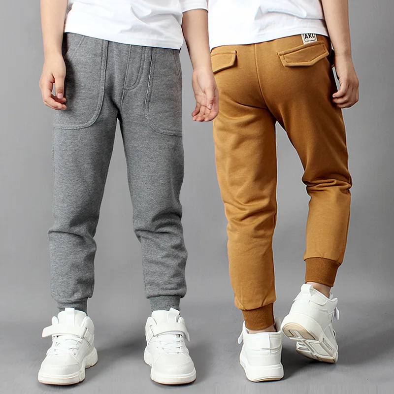 

Kids Boys Sports Pants 2022 Spring/Autumn Kids 100% Cotton Loose Casual Trousers Pants For School Boys 6 8 10 12 14 Years Dwq592