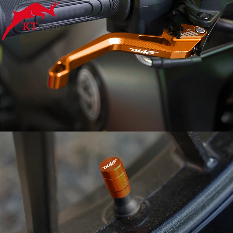 

Для KTM DUKE 390 duke 125 Duke 200 2013-2019 новейшие высококачественные Регулируемые рычаги тормозной муфты с ЧПУ и колпачки клапанов шин