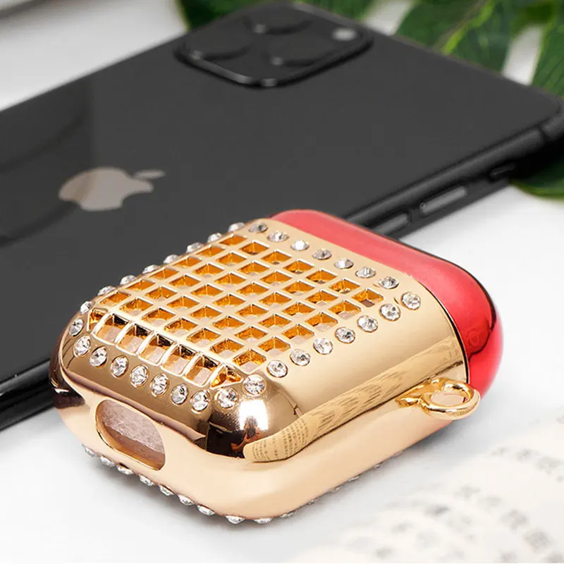 

Bling Diamond Earphone Case for Apple Airpods 1 2 Case Headphones Air Pod Protection Case Luxury Plating Charging Box Gift Coque