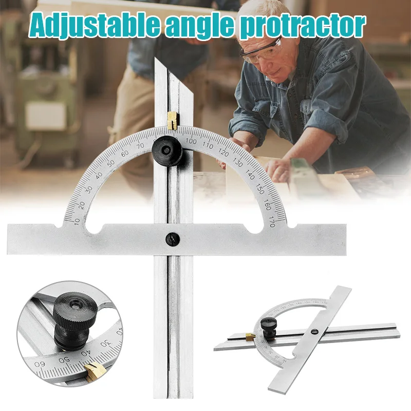 Горячая Распродажа! Регулируемый транспортир из нержавеющей стали 150x100 мм 10 угол