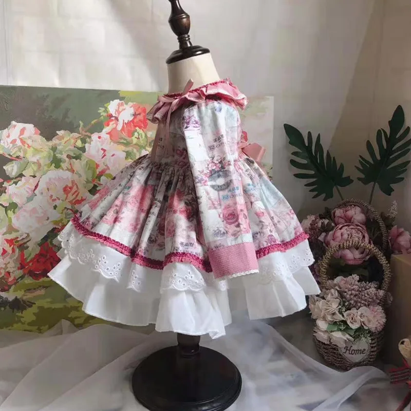 Осень-зима От 0 до 7 лет испанское английское стильное праздничное платье