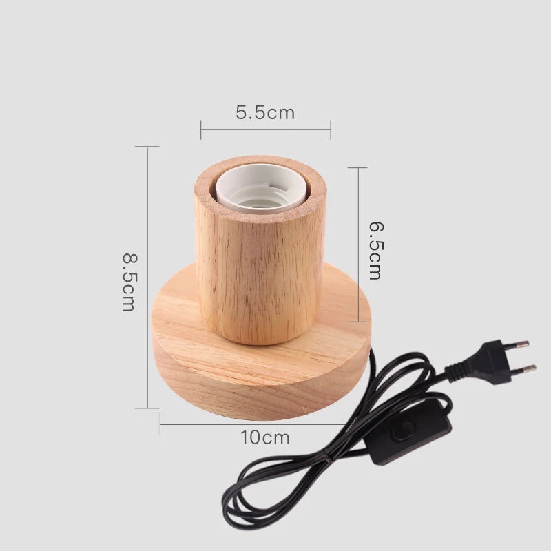 Вход переменного тока ретро деревянная настольная лампа с цоколем E27 винтажный