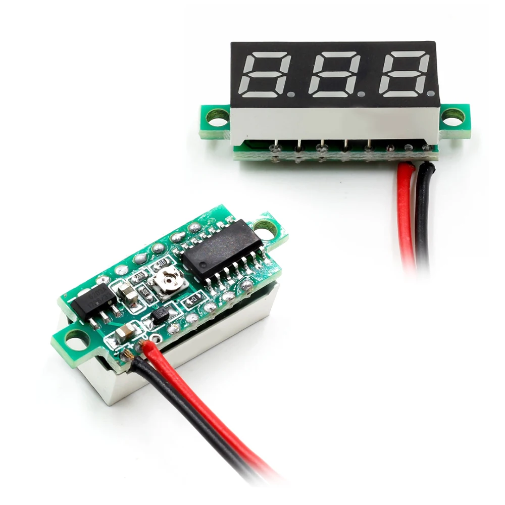 1 шт. 0 28 дюймов цифровой светодиодный мини дисплей модуль DC2.5V-30V DC0-100V вольтметр