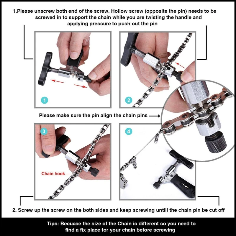 

Portable Mountain Bike Chain Remover Bicycle Chain Cutter Removal Pin Splitter Link Breaker Remove Tool Outdoor Sports