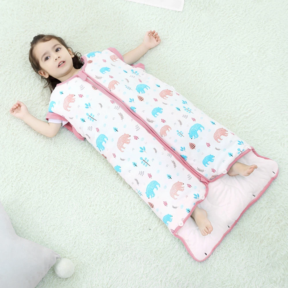 Детский спальный мешок из хлопка с длинными рукавами носимые одеяла детские
