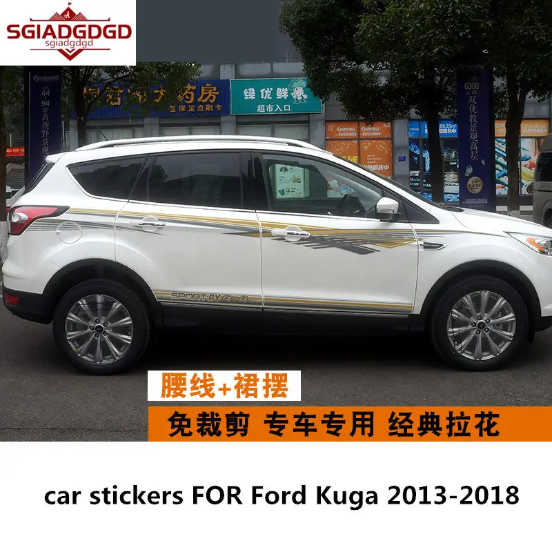 FOR Ford Kuga 2013-2018 car stickers body decoration off-road sports decals Kuga personalized fashion custom stickers