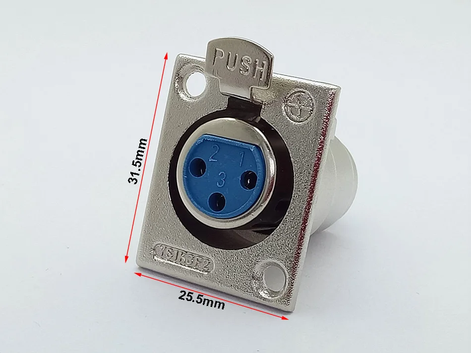 2шт 3Pin XLR разъем металлический YS1K3F2 xlr Женский Джек+ штекер разъем панель монтируется для микрофона аудио устройств