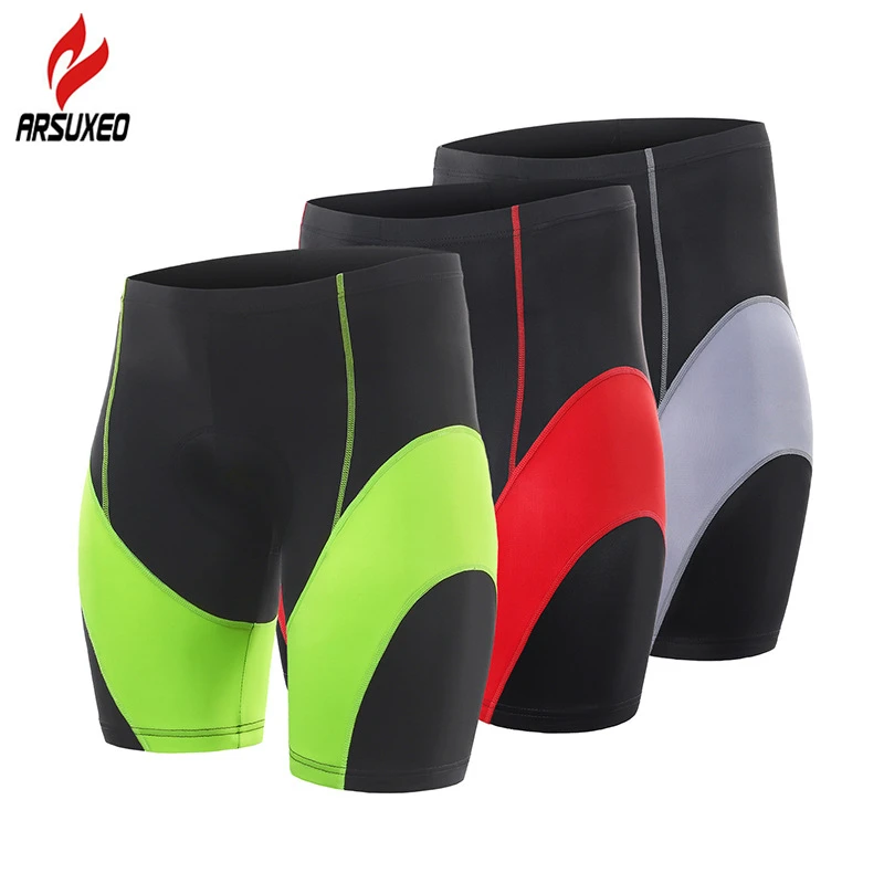 ARSUXEO мужские велосипедные шорты противоударные с губчатой подкладкой для