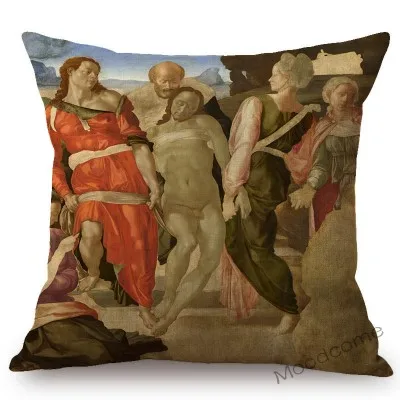 Michelangelo итальянский Ренессанс генезис последнее решение Давид знаменитая картина маслом Художественная диванная Подушка Чехол для подушки