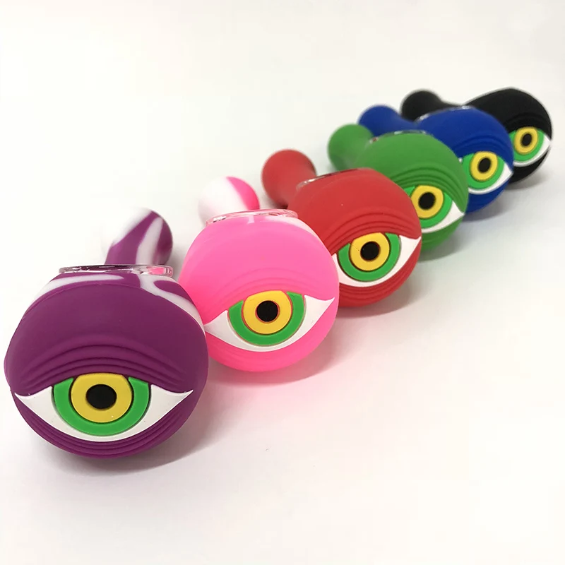 

10 creative and interesting silicone pipes with glass bowls, unbreakable tobacco handmade pipes cigarette holder filters smoke