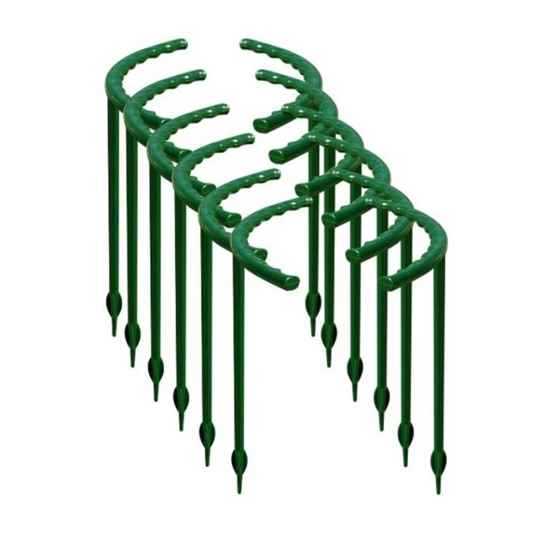 

12 Pcs Plants Supports Stakes,Plastic Curve Flower Support Ring Plants Cage Holder for Plants Vegetables,Tomatoes,Etc