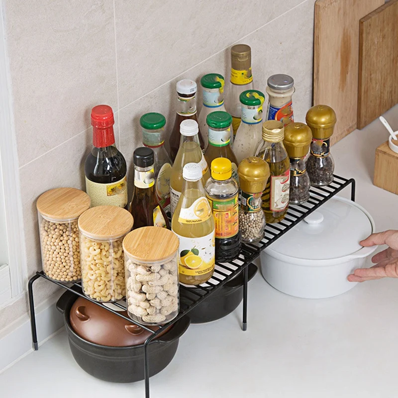 Регулируемая полка для шкафа Регулируемый Кухонный органайзер столешницы