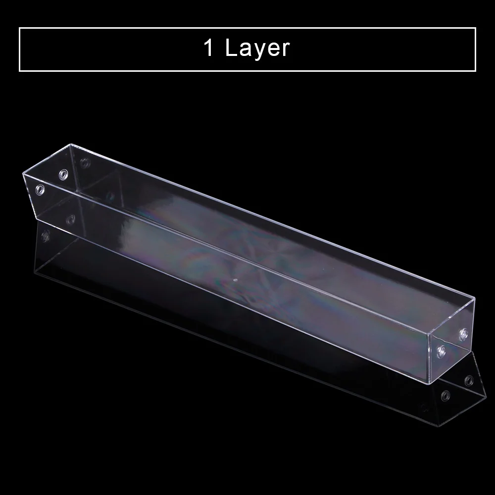 1 Layer От 1 до 7 ярусов лак для ногтей настольная подставка для демонстрации стойки прозрачная подставка для разных мелочей косметичка акриловая подставка для помад - Цвет: 1 Layer