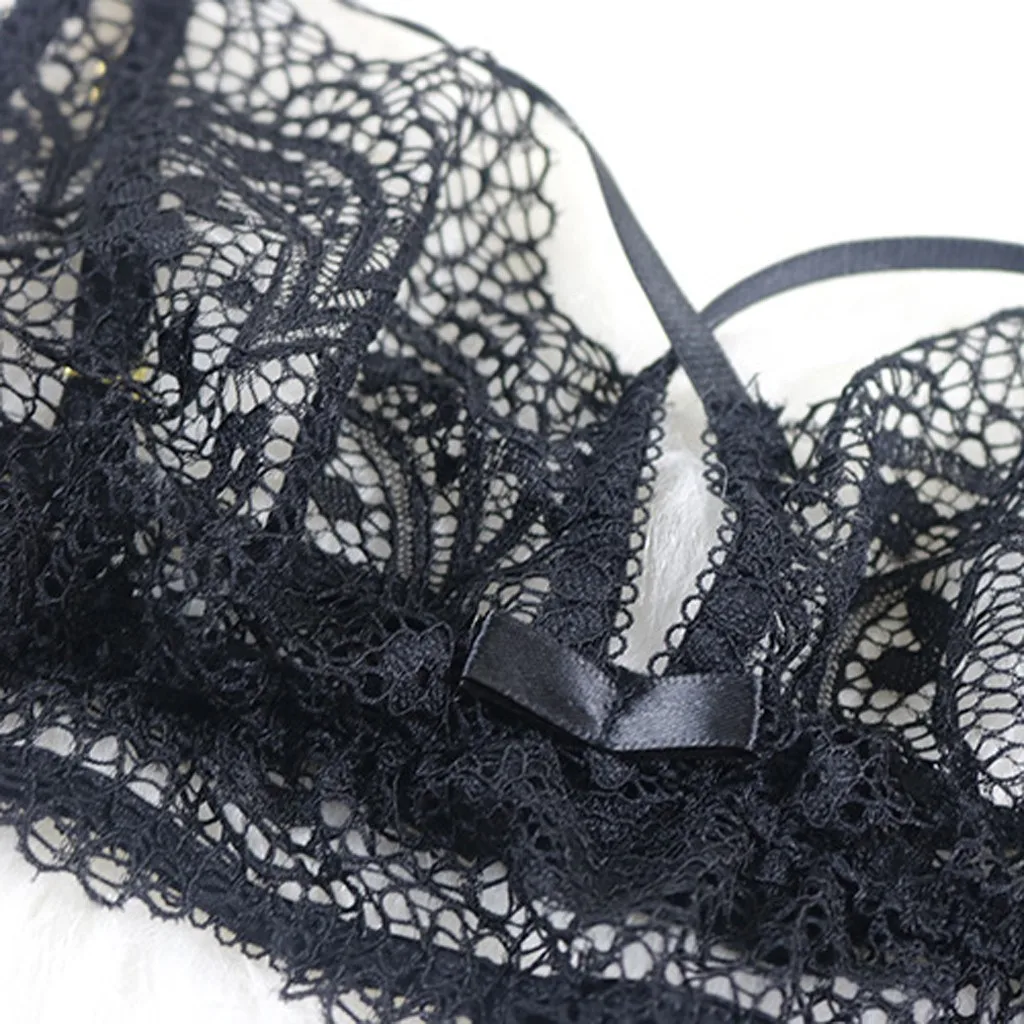 Женский кружевной комплект с бюстгальтером и трусиками бюстгальтер пуш-ап без