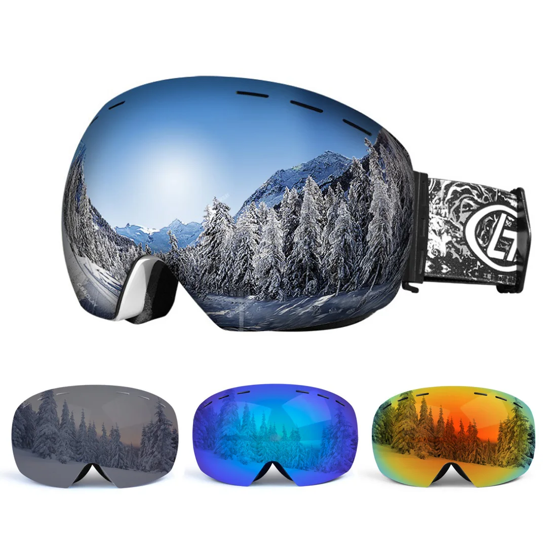 

Ski Goggles Anti-Fog Skiing Eyewear UV-Proof Snowmobile Glasses Snowboard Accessories for Winter Men Women Outdoors Sports