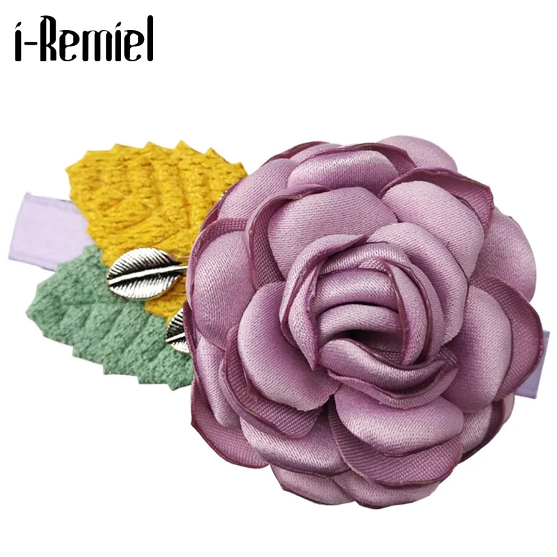 Заколка для волос в Корейском стиле женская модный зажим из розовой ткани с