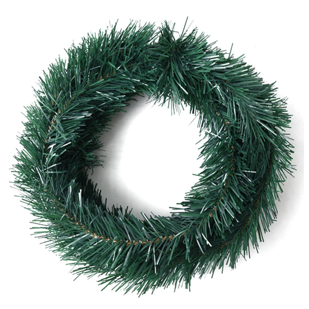 

Green Artificial Pine Wreath Garland For Front Door Window Fireplace Christmas Decoration DIY Decor 2022 New Year Party Supplies