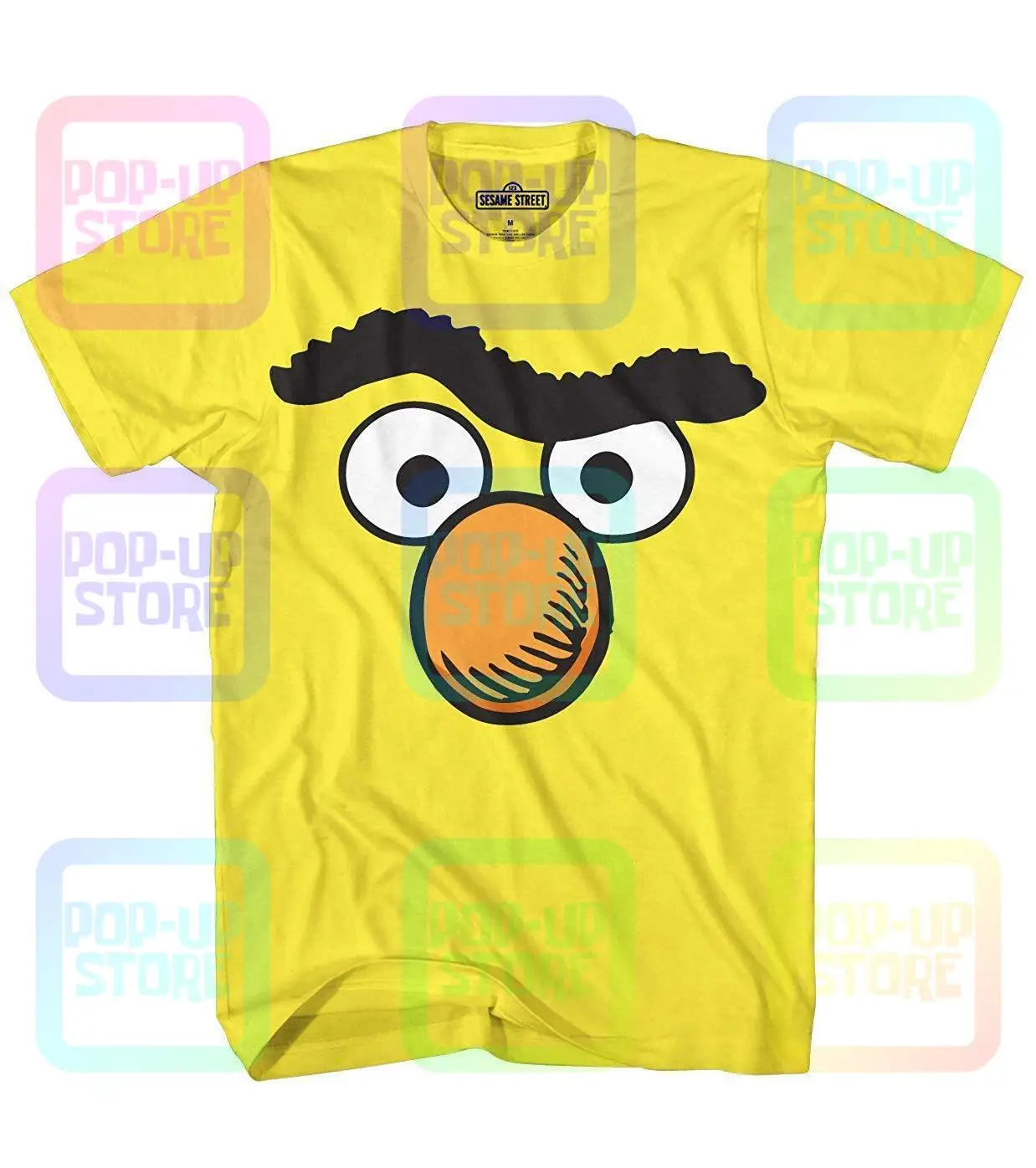 Футболка с рисунком Берта Эрни Большого Лица птицы веселая Улица Сезам юмор