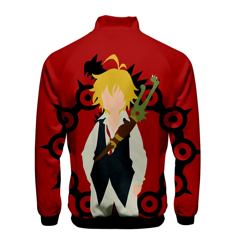 Толстовка Meliodas в стиле аниме Харадзюку С 3D воротником-стойкой повседневные