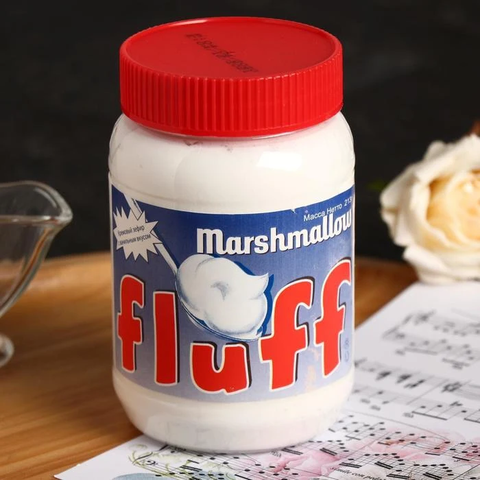Зефирная паста Marshmallow Fluff с ванильным вкусом 213 г Шоколадно-ореховая паста Кондитерские продукты и продукты питания.