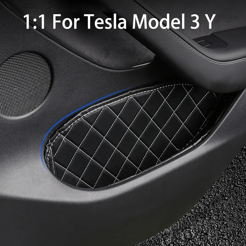 Дешево Для Tesla Model 3/Y 2021, автомобильная дверная чашка, полиуретановый коврик, слот для ворот, коврик для хранения, дверной боковой органайзер, 4 шт./ко...
