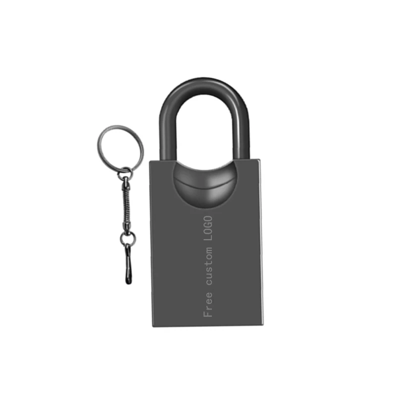 Usb флешка металлическая Серебристая Usb флеш-накопитель 128 Гб 64 ГБ флеш-карта памяти 32 Гб Флешка 4 Гб высокоскоростная Флешка 8 Гб бесплатный логотип на заказ - Цвет: black