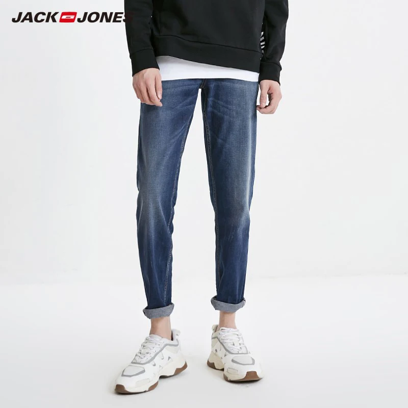 Мужские повседневные облегающие укороченные джинсы JackJones до щиколотки |