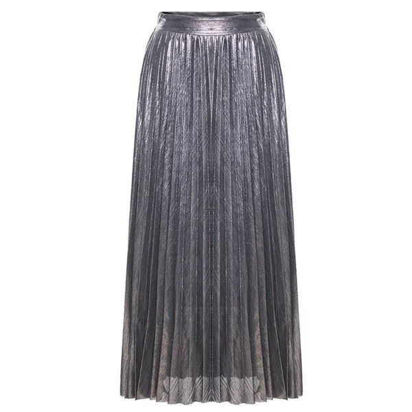 Женская модная плиссированная длинная юбка миди женская уличная повседневная с