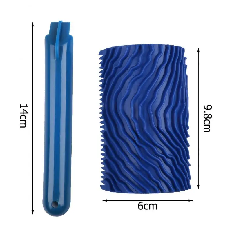 

Home DIY Wall Texture Art Graining Painting Tool 2pcs Red Rubber Wood Grain Paint Roller Brush Wood Grain Pattern