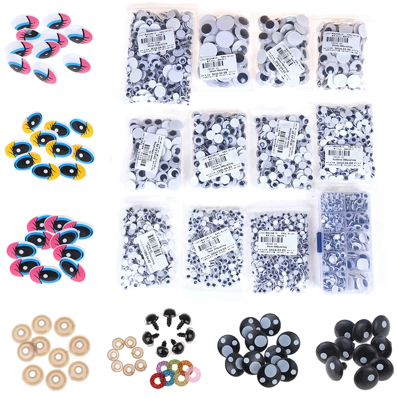 

1 набор, аксессуары для кукол, самоклеящиеся смешанные глаза для игрушек, кукольные глаза, аксессуары «сделай сам»