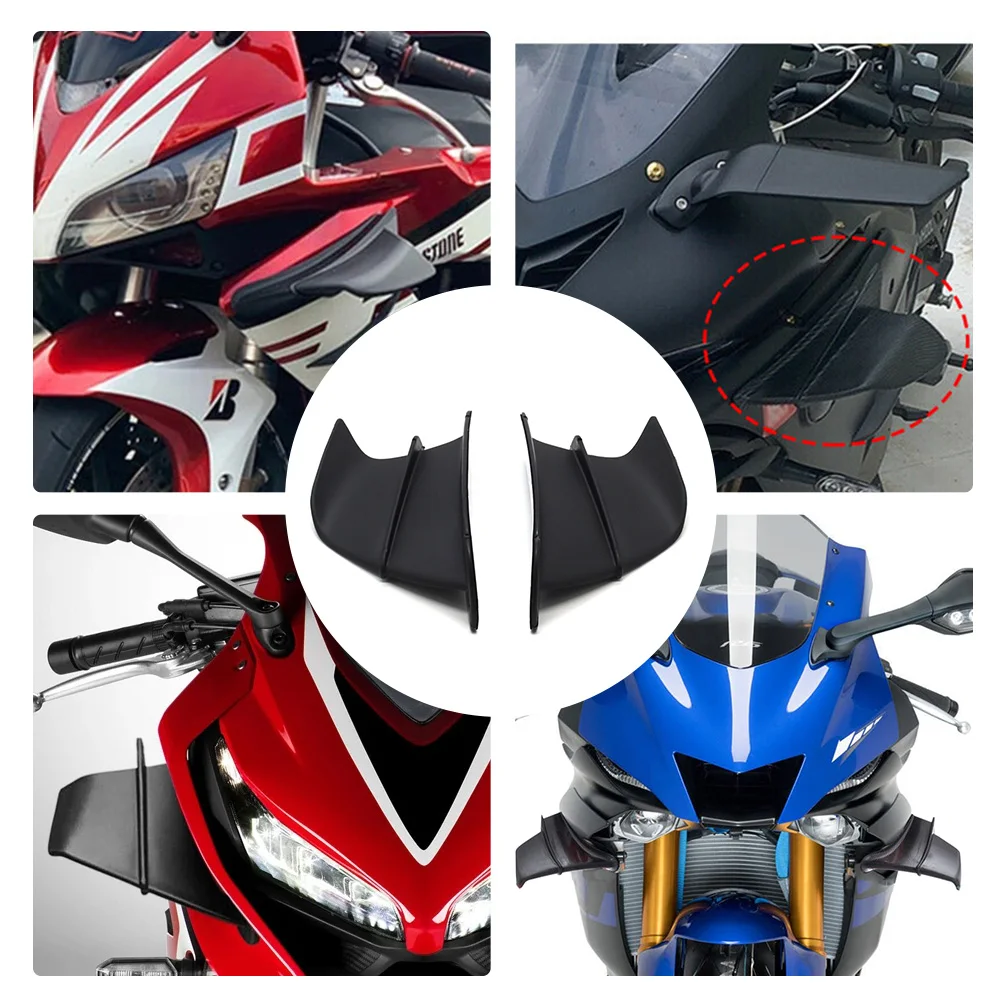 

Universal Motorcycle Winglet Aerodynamic Wing Kit Spoiler HONDA CBR650R CBR650F CBR500R CBR1000RR Yamaha BWS RS JOG JOE GP