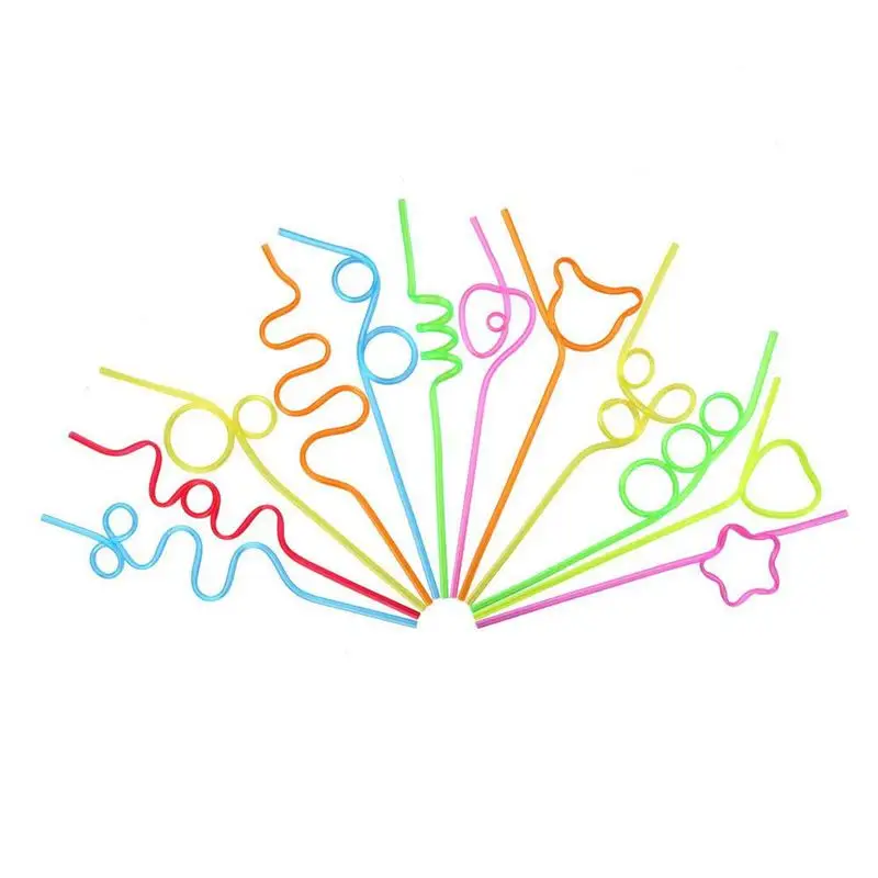 

Children's curly party straws, crazy party straw curling novel straws, for party bag fillings, 36 pieces
