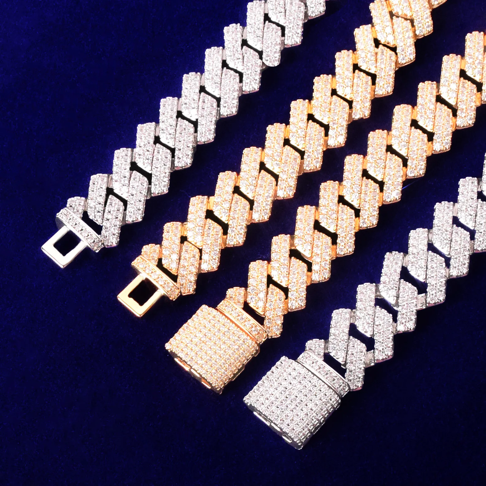 

Solid 14mm Miami Cuban Choker Square Link Necklace Gold Color Iced Out Cubic Zirconia Rock Hop Style Men's Jewelry