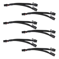 pcie 6 pin to dual 8 62 pin splitter gpu vga y splitter extension cable mining video card power sleeved connector