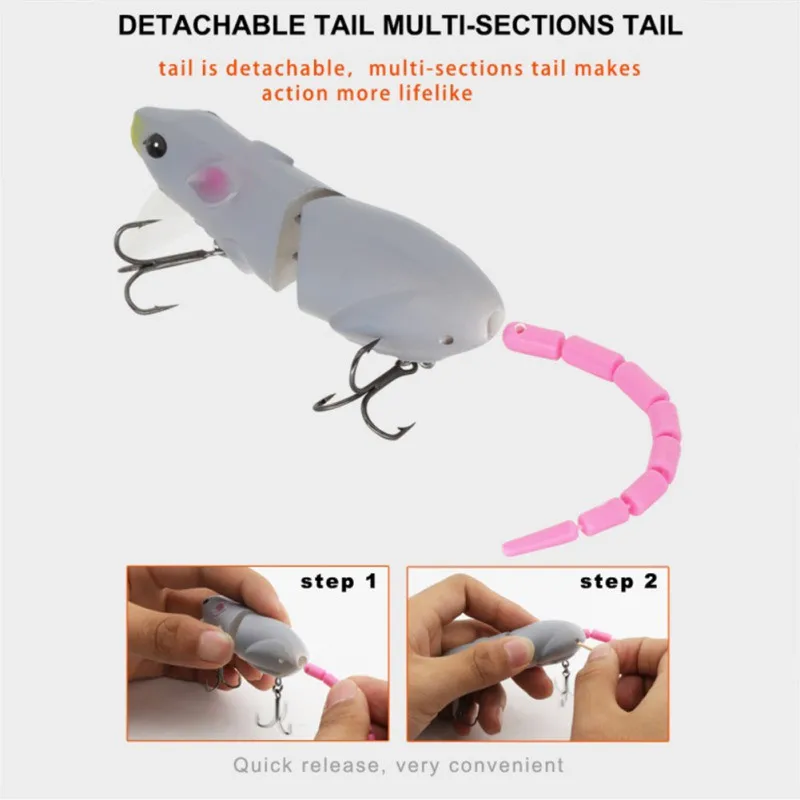 Искусственная приманка ложная форма мыши мульти-шарнирная жесткая рыболовные