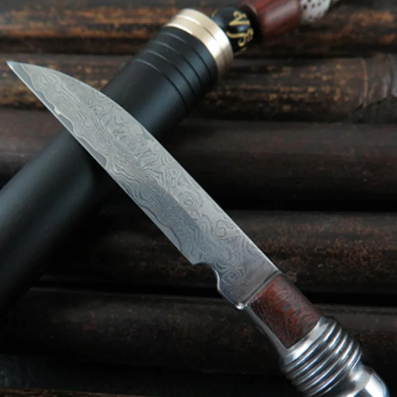 

Creative mini portable knifes outdoor self-defense Damascus steel Knives Outdoor self defense pocket EDC tool HW179