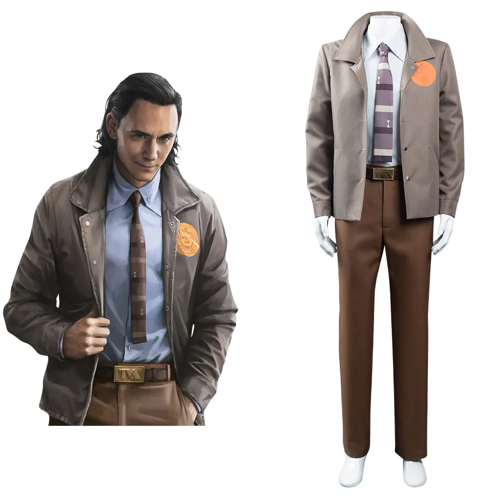 

2021 Movie Loki Cosplay Costume Uniform Coat Uniform Outfits Halloween Carnival Suit