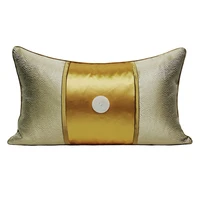 gold patchwork home decor living room cushion covers simple printed throw pillowcase cushions