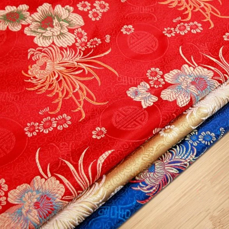 

Цветочный узор, ткань из парчовой ткани для красивой одежды