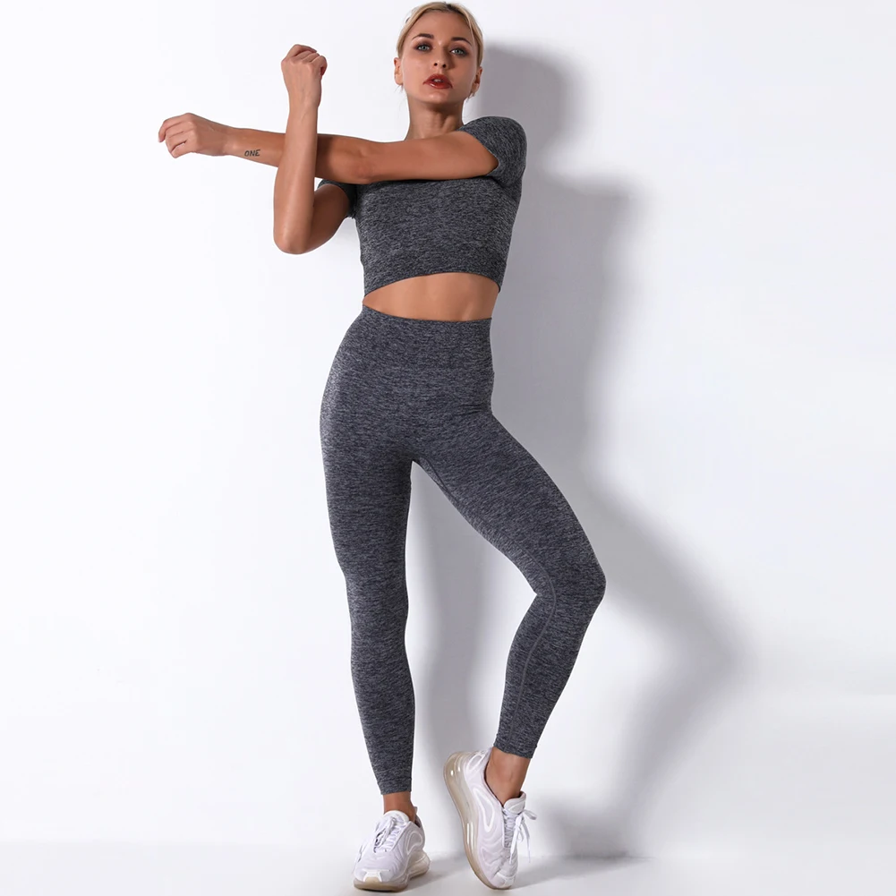 

High Waist Yoga Pants Gym Clothing Seamless Women Yoga Set Sportswear Sport Shorts Sports Bra T-shirt Workout Sports Set Women
