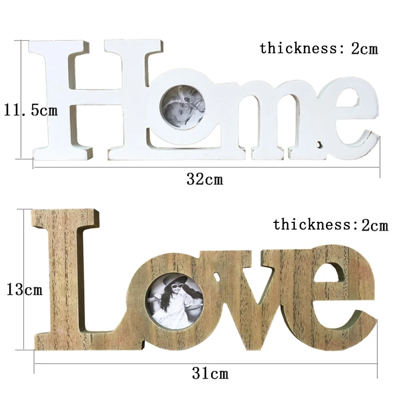 Европейская креативная домашняя Милая деревянная фотография 32 см с буквами для