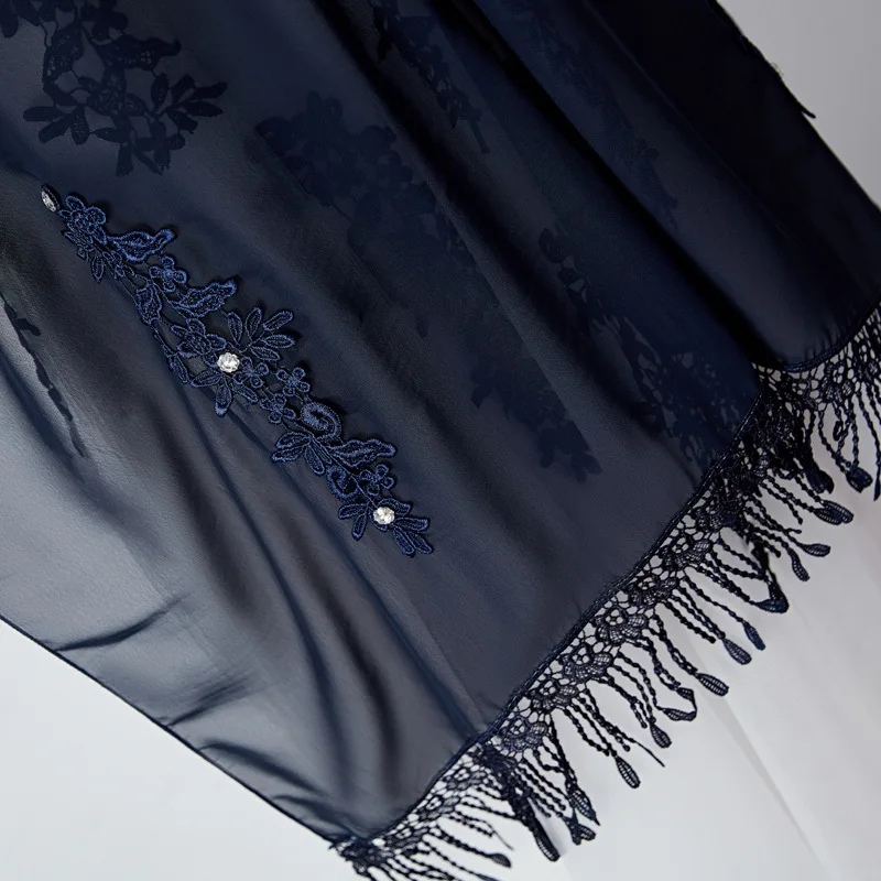 Женская накидка болеро JaneVini короткая из шифона с кружевной аппликацией